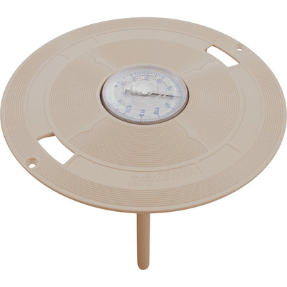 Pentair 9-7/8" Skimmer Lid with Thermometer for SwimQuip, Swimrite, Jacuzzi (New Style), Hayward, Almond - L1B
