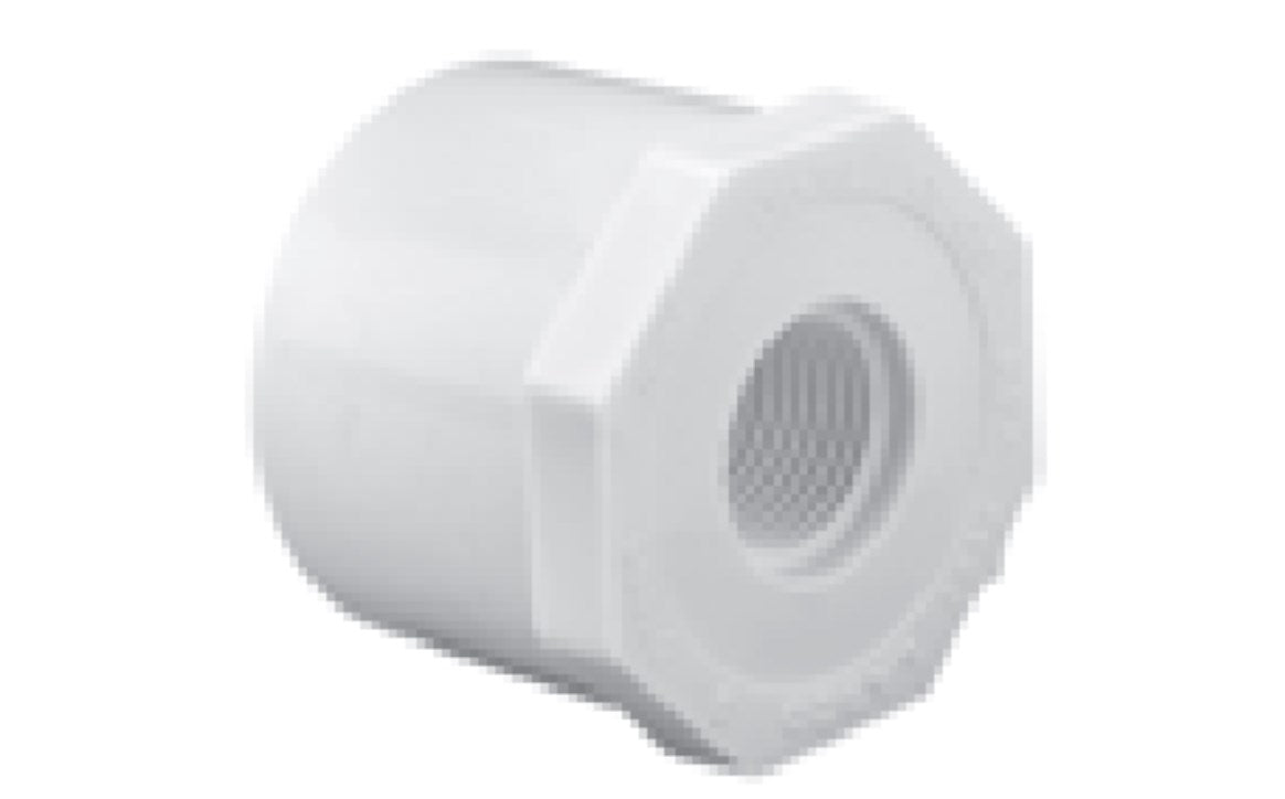 Westlake Pipe & Fittings Reducing Bushing, 2 x 3/4" Spigot x FPT White PVC Schedule 40 - 438248BC