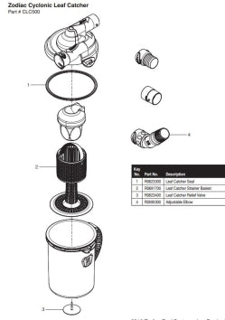 Polaris Adjustable Elbow Leaf Catcher - R0595300