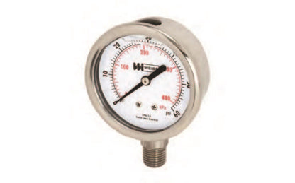 Weiss Instruments Bottom MT SS Pressure Gauge 2.5" 0-60PSI .25" - LF252-060-4L