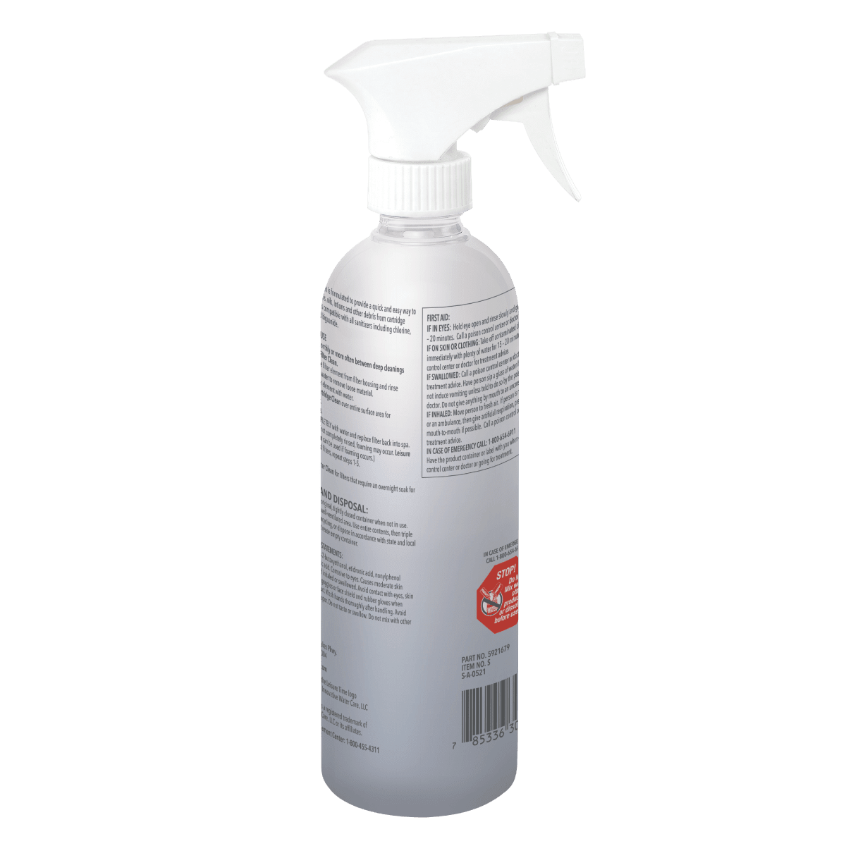 Leisure Time Spa Instant Cartridge Filter Cleaner, 16 oz Bottle | S
