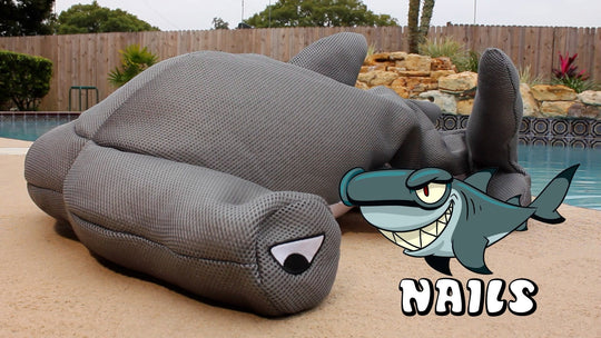 Main Access Seaside Rider Nails Hammer Head Shark Floating Stuffed Animal - Silver | 305591
