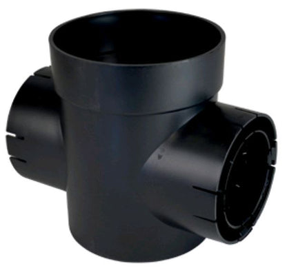 NDS Locking Outlet, 6" 2-Outlet Black Double For Spee-D Basins 10/Pack | 201