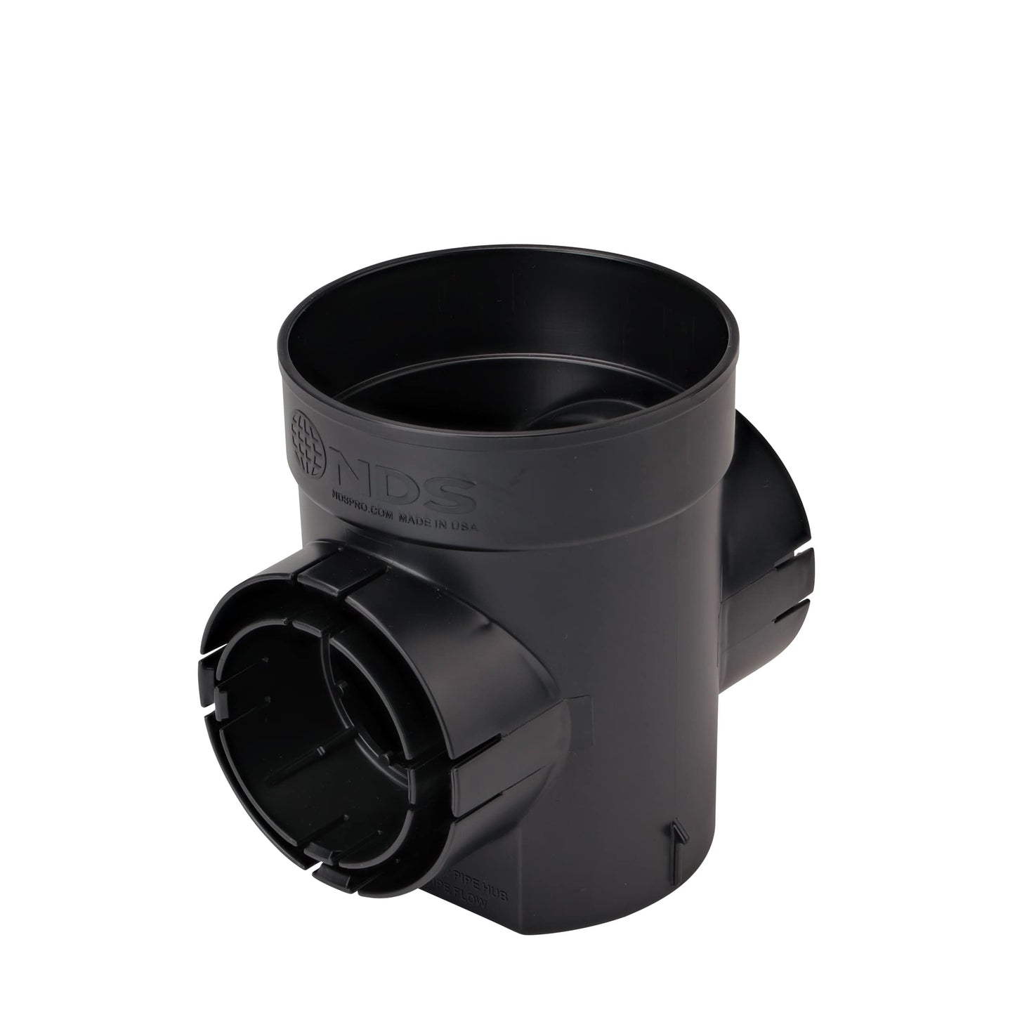 NDS Locking Outlet, 6" 2-Outlet Black Double For Spee-D Basins 10/Pack | 201