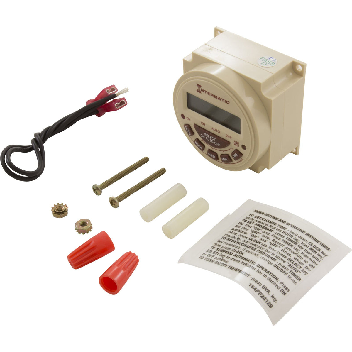 Intermatic 24 Hour Replacement Clock Kit for Mechanical Pb Clock 240 VAC 240 VAC Electronic 240V/24HR Replace Clock Kit