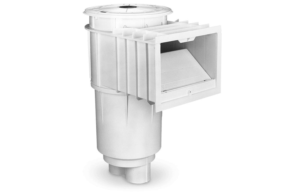 Pentair U-3 Skimmer White w/ Tan Lid & Frame, 2" Slip with 1-1/2" Slip Reducers, Includes Float and Check Valve, Basket |08650-2404