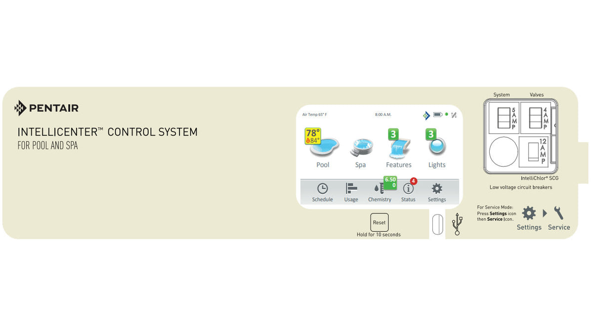 Pentair IntelliCenter Control System i8PS, Shared Equipment | 521968Z