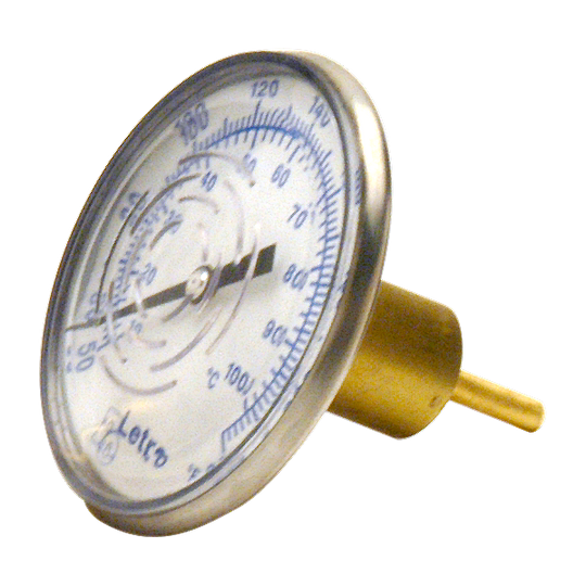 Pentair In-Line Dial Pool Thermometer w/ 0.75" Brass Well | SL2DW3