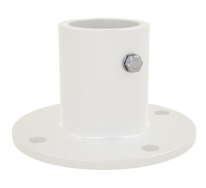 Perma-Cast 5 1/4" Slide Deck Flange 1.90" Tube White Aluminum | PF-3119