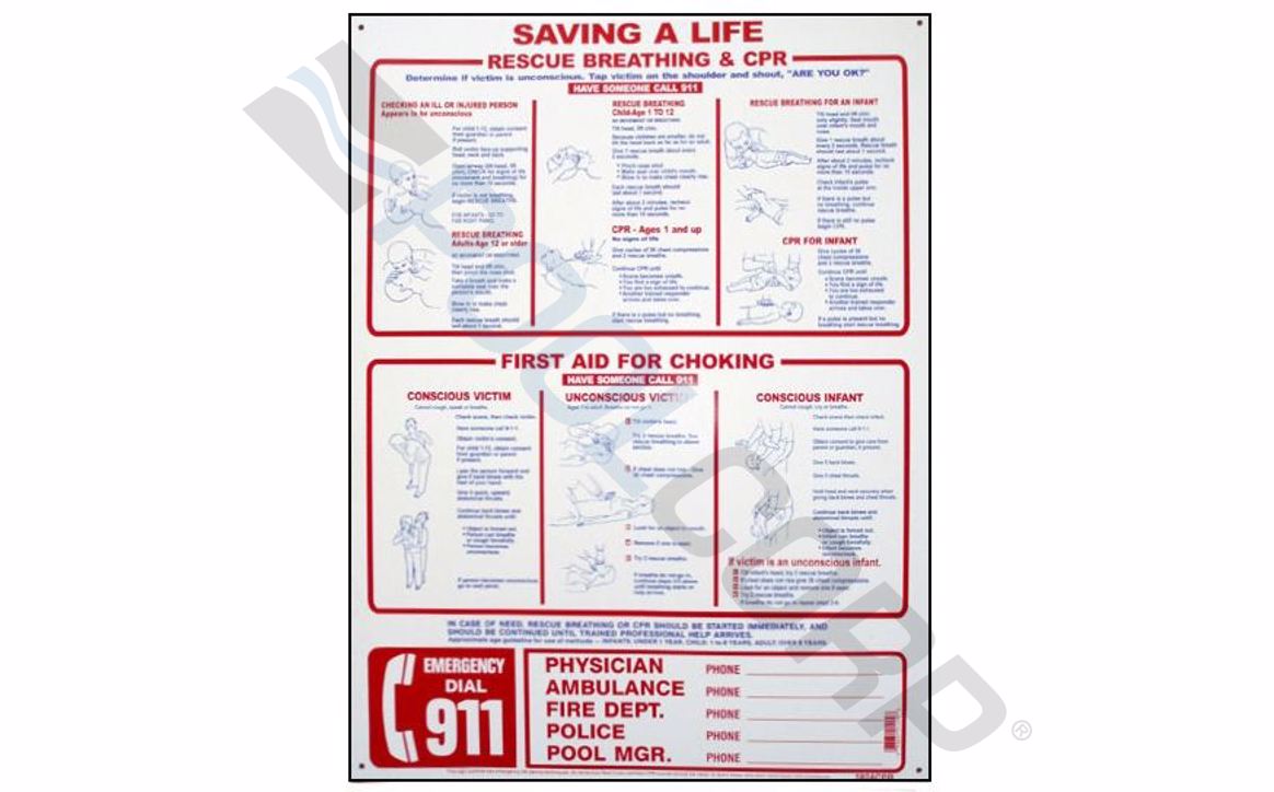 National Stock Sign CPR Sign 18"X24" Vertical