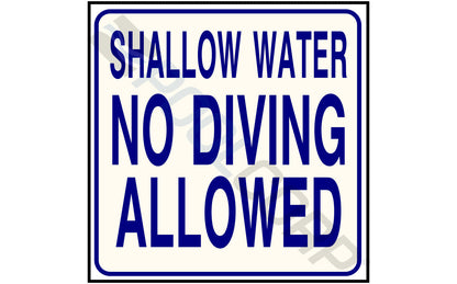 National Stock Sign Co. No Diving SC Approved Sign 24" x 24"