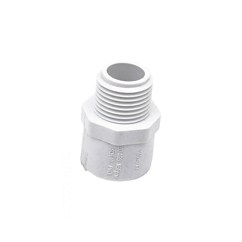 Westlake Pipe & Fittings Adapter, 2-1/2" MPT x Slip White PVC Schedule 40 - 436025