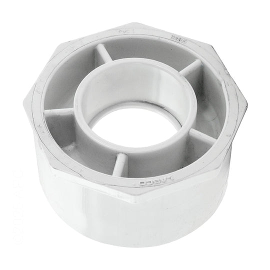 Westlake Pipe & Fittings Reducing Bushing, 4 x 2" Spigot x Slip White PVC Schedule 40 - 437420