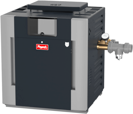 Raypak B-R207A-EN-X #26 Digital Low NOx ASME Natural Gas Heater, 199.5K BTU, Cupro-Nickel Exchanger, 193 lbs, 2” Bronze Headers, ProTek Shield Module | 017709