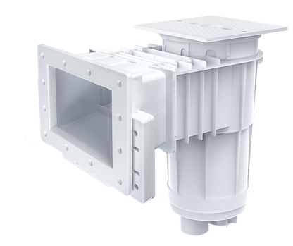 CMP Fiberglass Skimmer, Regular Mouth, Square Cover, Dual Port, Gray - 25160-011-101