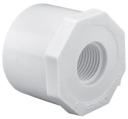 Reducing Bushing, 2 x 3/4" Spigot x FPT White PVC Schedule 40