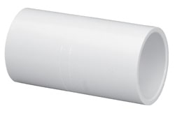 Coupling, 1-1/2" Slip White PVC Schedule 40 Deep Socket