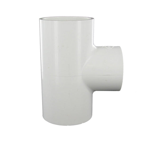 Reducing Tee, 2 x 2 x 1-1/2" Socket White PVC Schedule 40