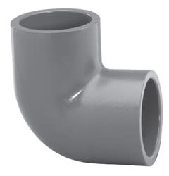 Elbow, 2-1/2" Slip Gray PVC Schedule 80 90 Degree