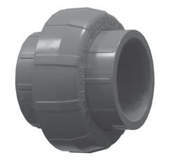 Union, 3" Slip Gray PVC Schedule 80 O-Ring Type