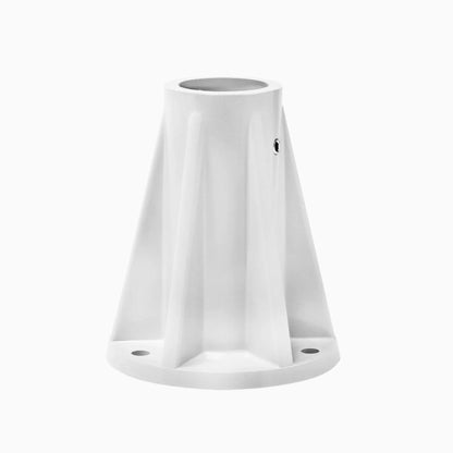 Saftron 6 In Surface Mt Base 1.90 Od White | SB-F-W