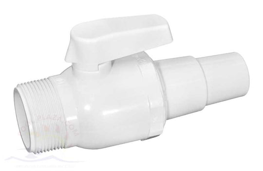 Hayward PVC Ball Valve/Hose Adapter, 1.5 in. MPT x 1.5/1.25 in. Slip (SP729)