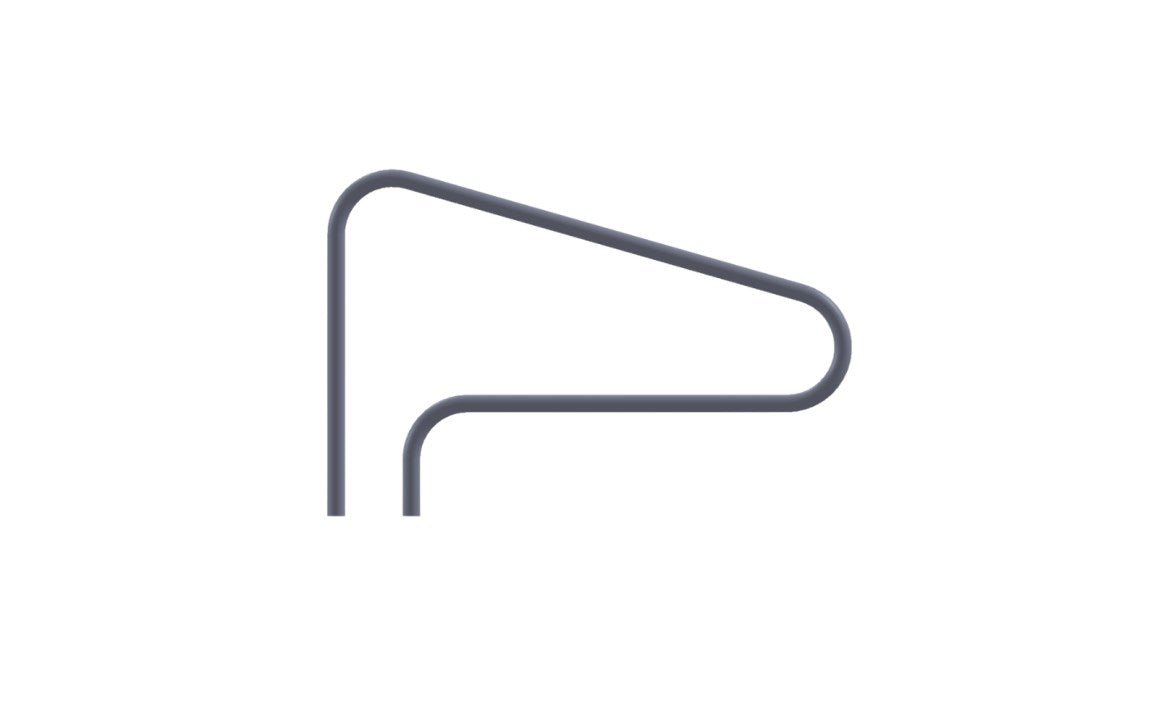 Global Pool Products 3-BEND Handrail .049 Polished - RAIL3B