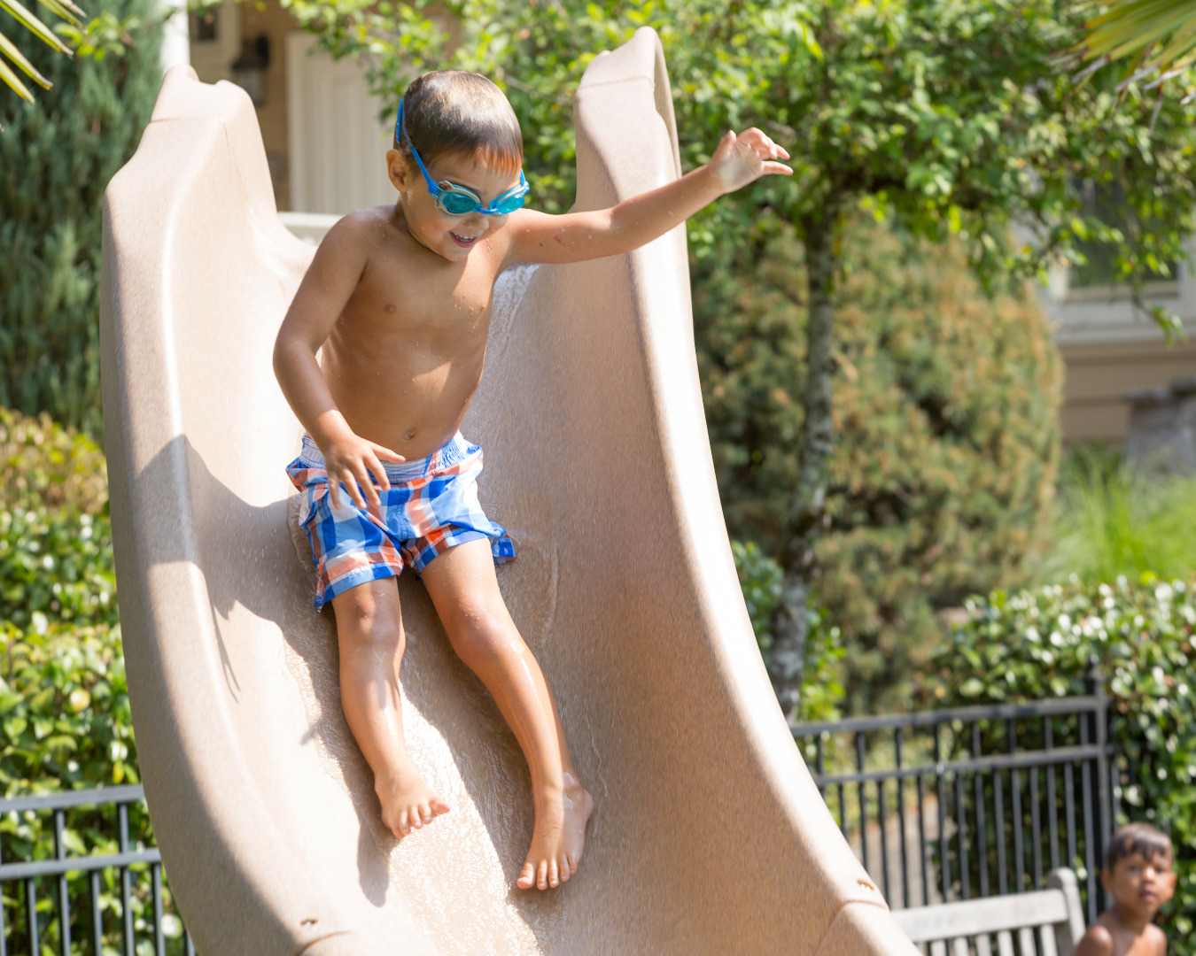 SR Smith Typhoon Pool Slide, Left Turn, Sandstone | 670-209-58223