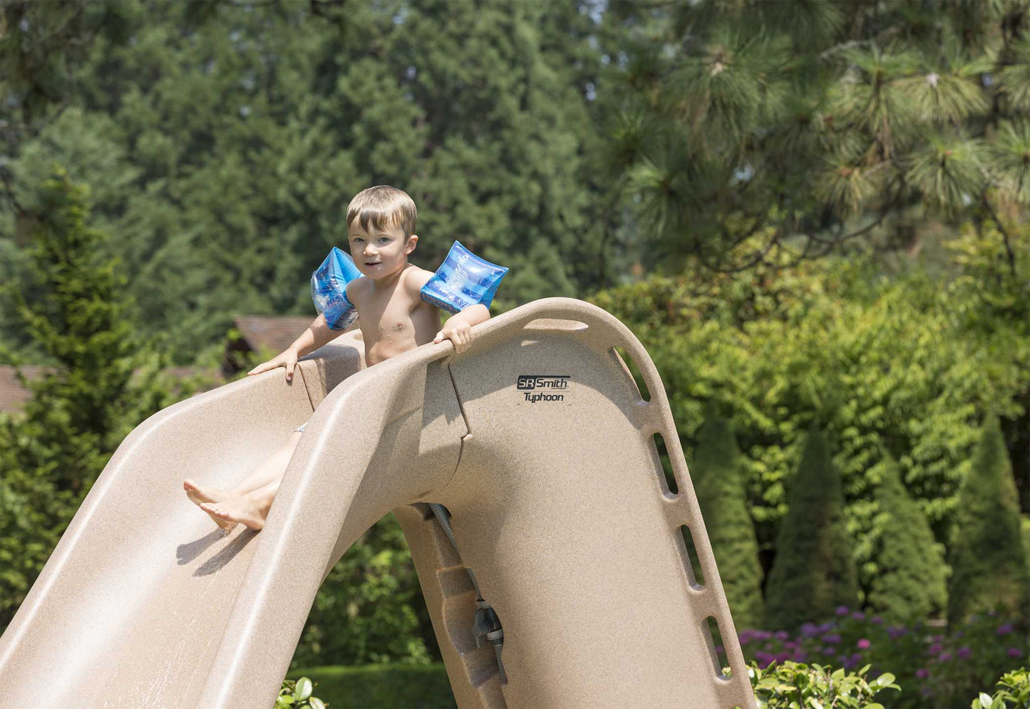 SR Smith Typhoon Pool Slide, Left Turn, Sandstone | 670-209-58223