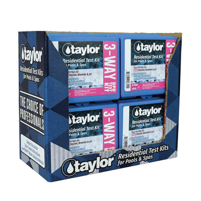 Taylor 3-Way DPD Test Kit for Free Chlorine, Bromine, pH | K-1001-12