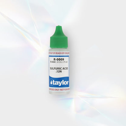 Taylor Sulfuric Acid .12N Dropper Bottle, 3/4 oz, 24/Pack | R-0009-A-24