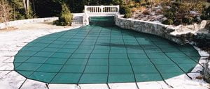 Arctic Armor Green Mesh Safety Cover, 16x32 ft. Pool Size, 5x5 ft. Strap Grid (WS715G)