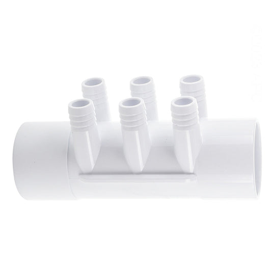 Waterway Spa Manf 6-PORT .75" Rib Barbd 2"Sx2"S - 672-7120B