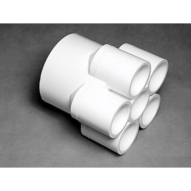 PVC 6 Outlet Slip Manifold 2 in. x 3/4 in. Spigot x Slip | 6724260