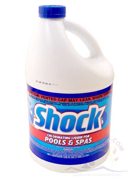 Kik Sodium Hypochlorite Liquid Pool Shock, Case of 4 Gallons - (AAA-8608)