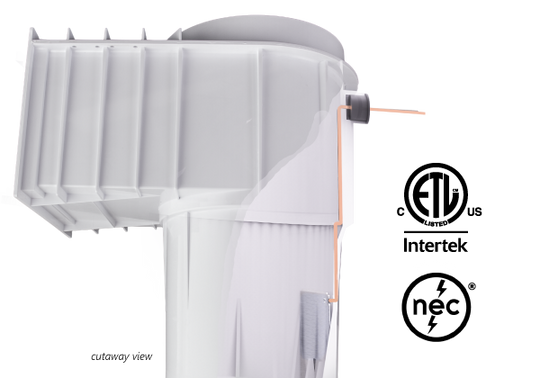 CMP Pool Defender Gunite Bonded Skimmer, White Body/ White Cover, ABS Body/ PVC Port with Round Cover, Dual Port, Float