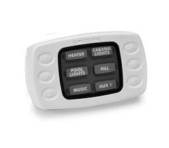 Goldline Spa-Side Remote, Wired, 6-Function, White (AQL-SS-6B-W)