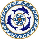 Chasing Dolphin Pool Aqua-Art 46in. Diameter x 1/16th in. thick