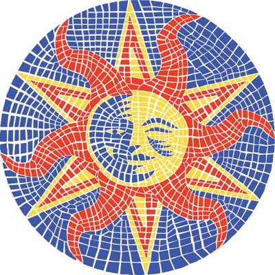 Mosaic Sun Pool Aqua-Art 32in. x 46in. x 1/8th in. thick