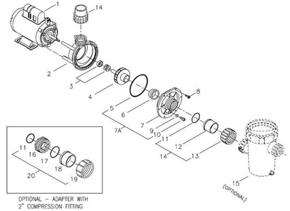 Aqua-Flo FMCP Spa Pump Parts