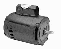 Magnetek C-Frame Keyed Shaft Motor Full Rated 0.75 HP, Energy Efficient 1.50 SF, 115/208-230v (B631)