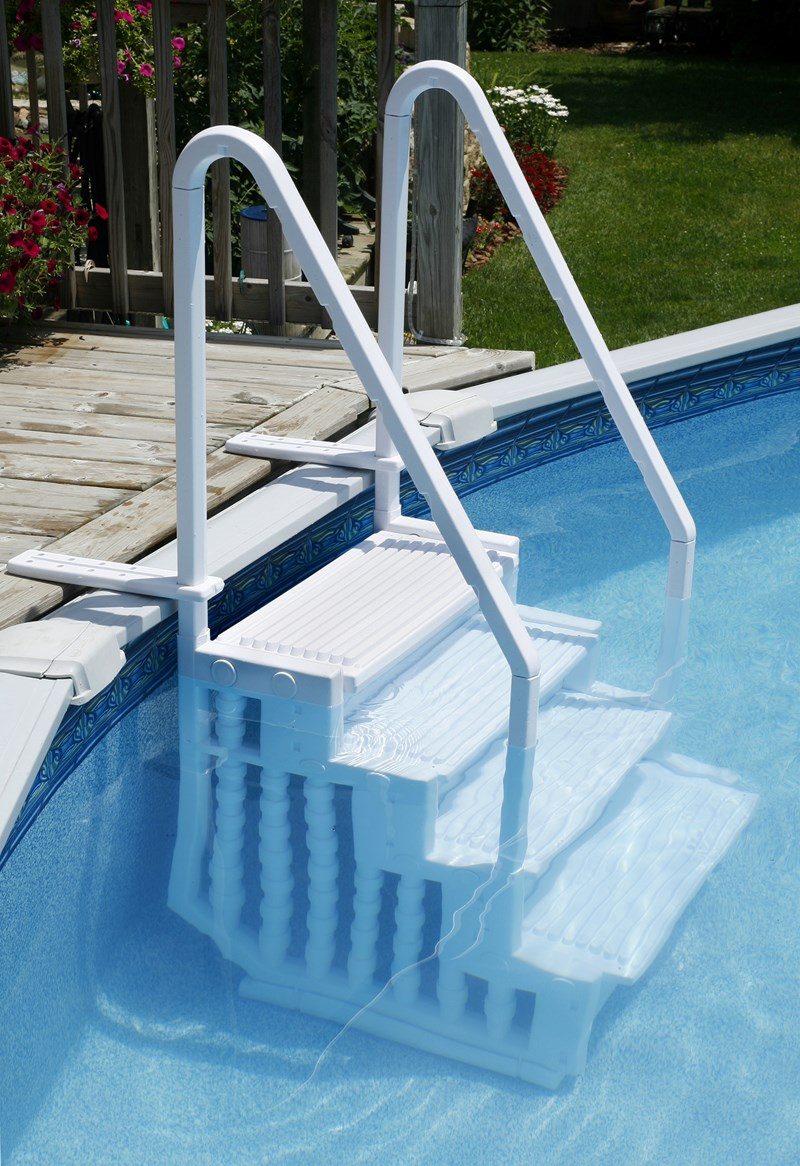 Blue Wave Easy Pool Step (10 inch Height x 27 inch Length/ step) (NE113)