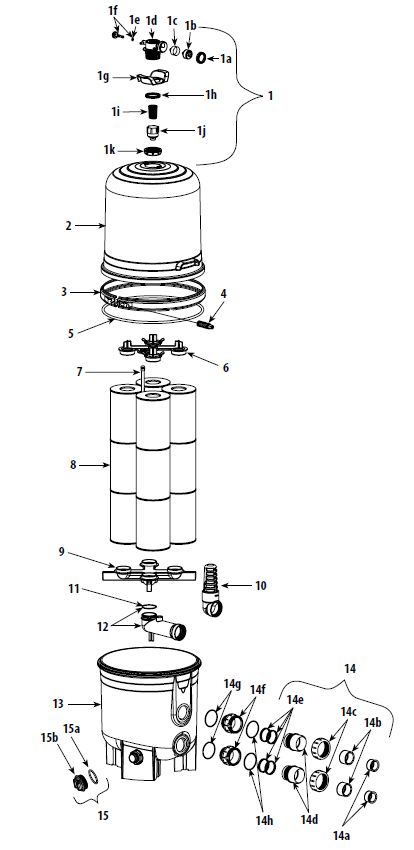 WaterWay Crystal Water Cartridge Filter Parts
