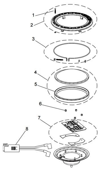 Pentair IntelliBrite 5G White Pool Light Parts