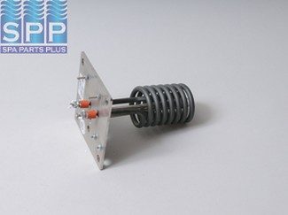 Bolt-on 5 in. x 5 in. Square Flange Heater Element, Coiled, 5.5 kW, 230V, 5.5 in. Immersion (6-5-2)