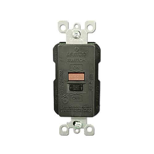 Leviton GFCI Switch, 230V, 50 AMP, Black (6895-BLK) Limited Supply - Osolete