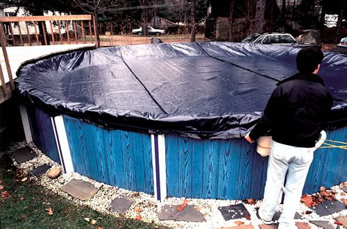 GLI Above-ground Winter Cover, 16 ft. Round Pool Size, 19 ft. Cover Size (450016RDCLA3BX)