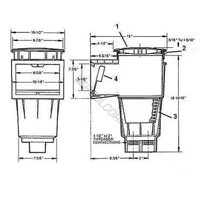 Hayward Skim Master 1070 Skimmer Parts