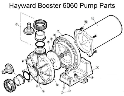 Hayward 6060 Booster Pump Parts (2008 & After)