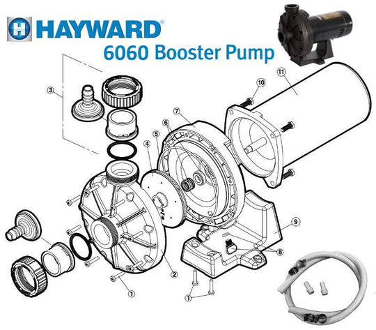 Hayward 6060 Booster Pump Parts (2008 & After)